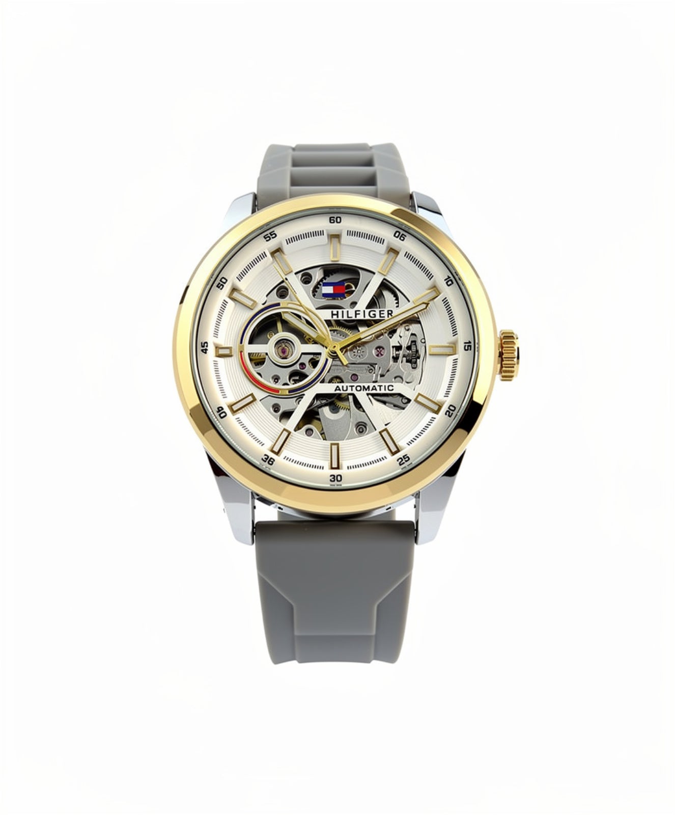 Men's Automatic Watch Strap | Silver Skeleton Dial | Designer Inspired Sports Watch