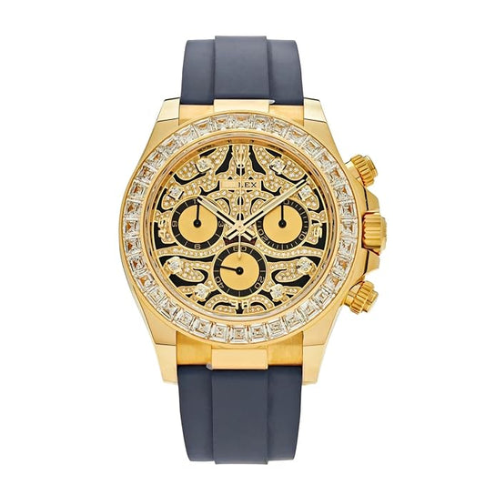 Buy  Diamond Skeleton Gold Dial Men's Luxury Watch Online in India