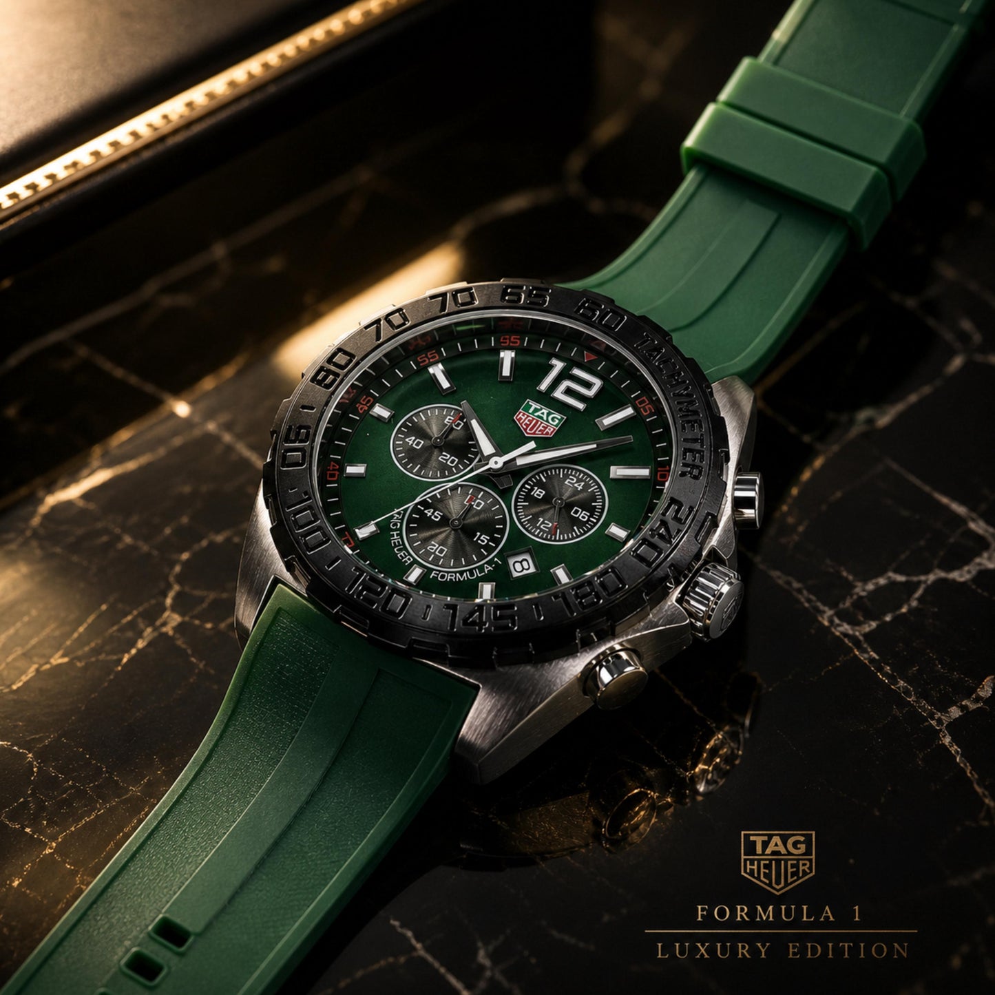Buy Formula 1 Style Chronograph Men's Watch with Color Silicone Straps Online in India