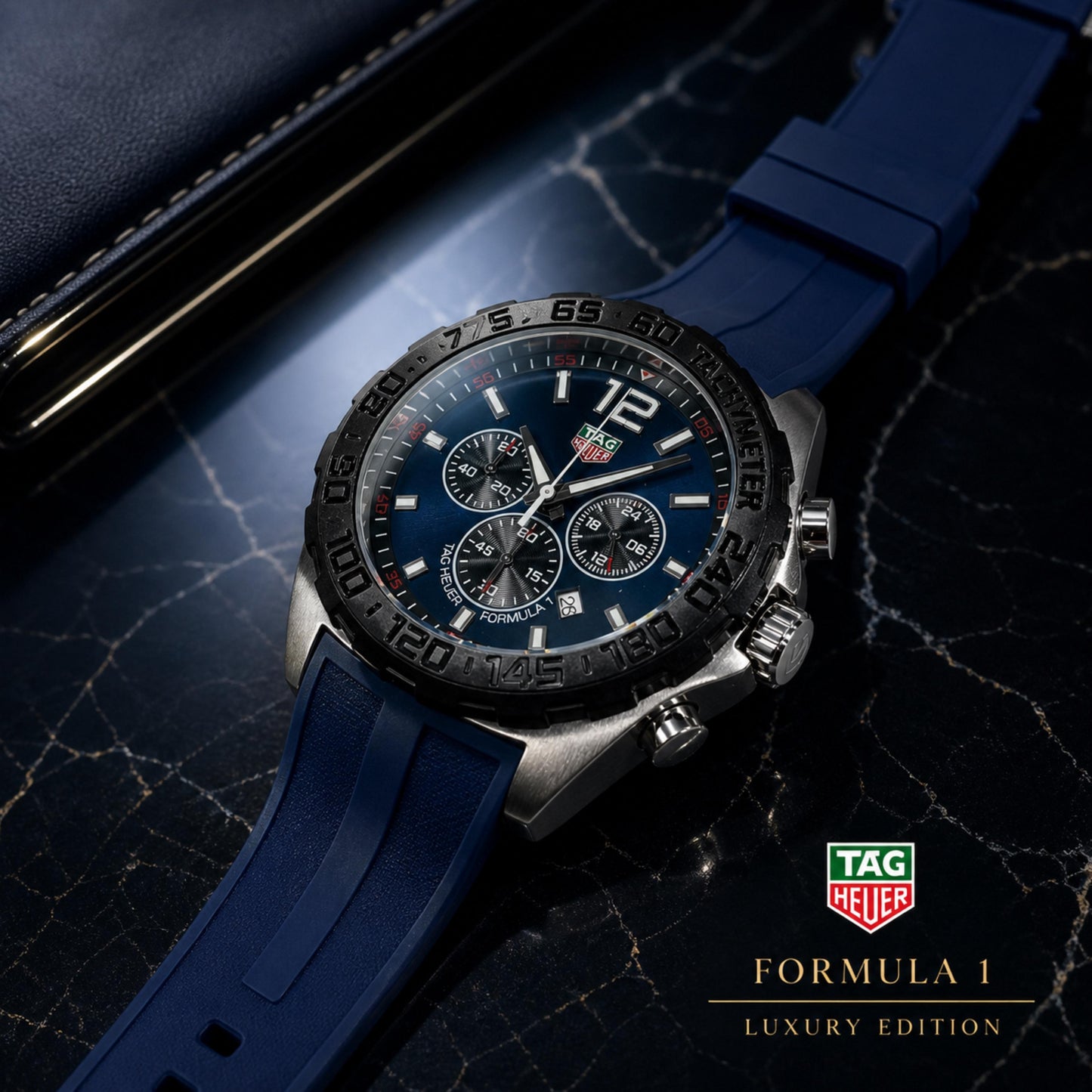 Buy Formula 1 Style Chronograph Men's Watch with Color Silicone Straps Online in India