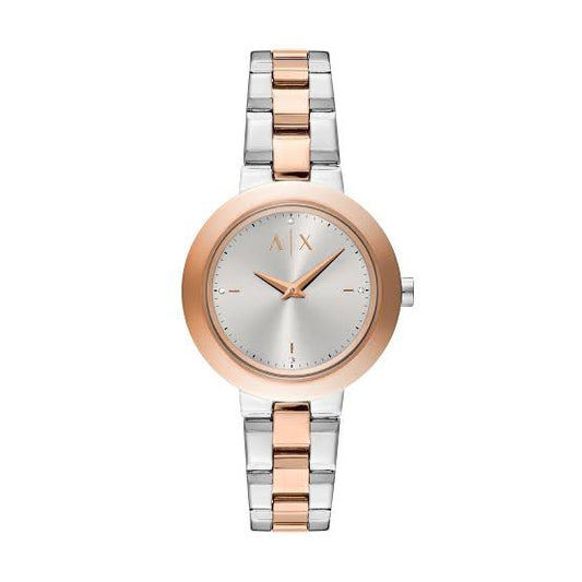 Silver Dial Two-Tone Stainless Steel Women's Watch | 4 Different Colors